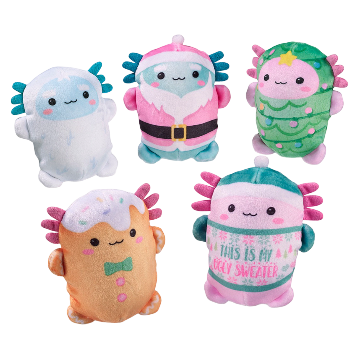 Axolotl Christmas Bubble Stuffed Squishy