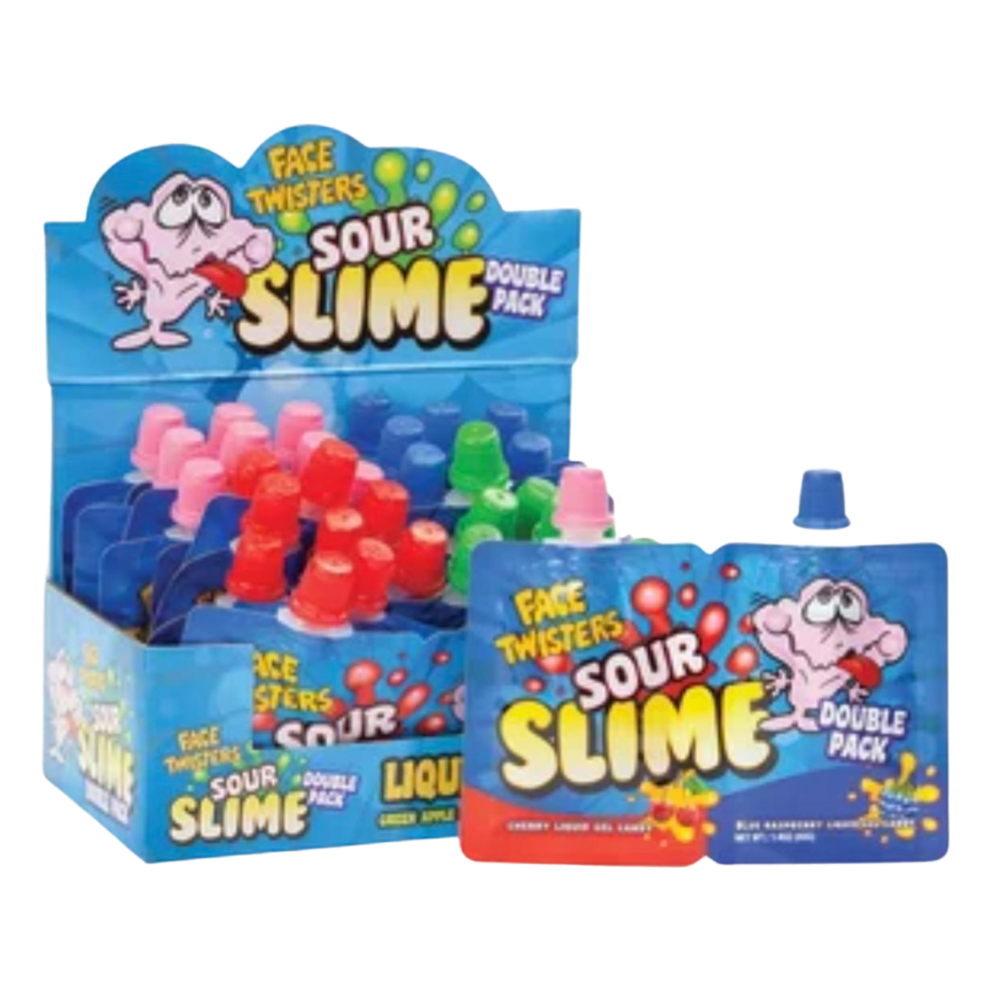 Face Twisters Sour Slime Candy