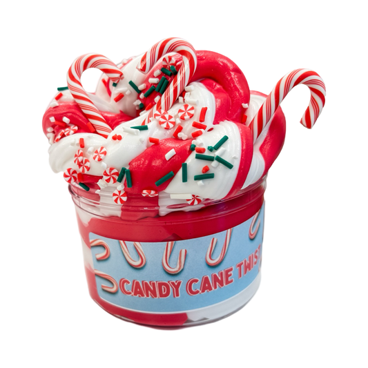Candy Cane Twist Slime