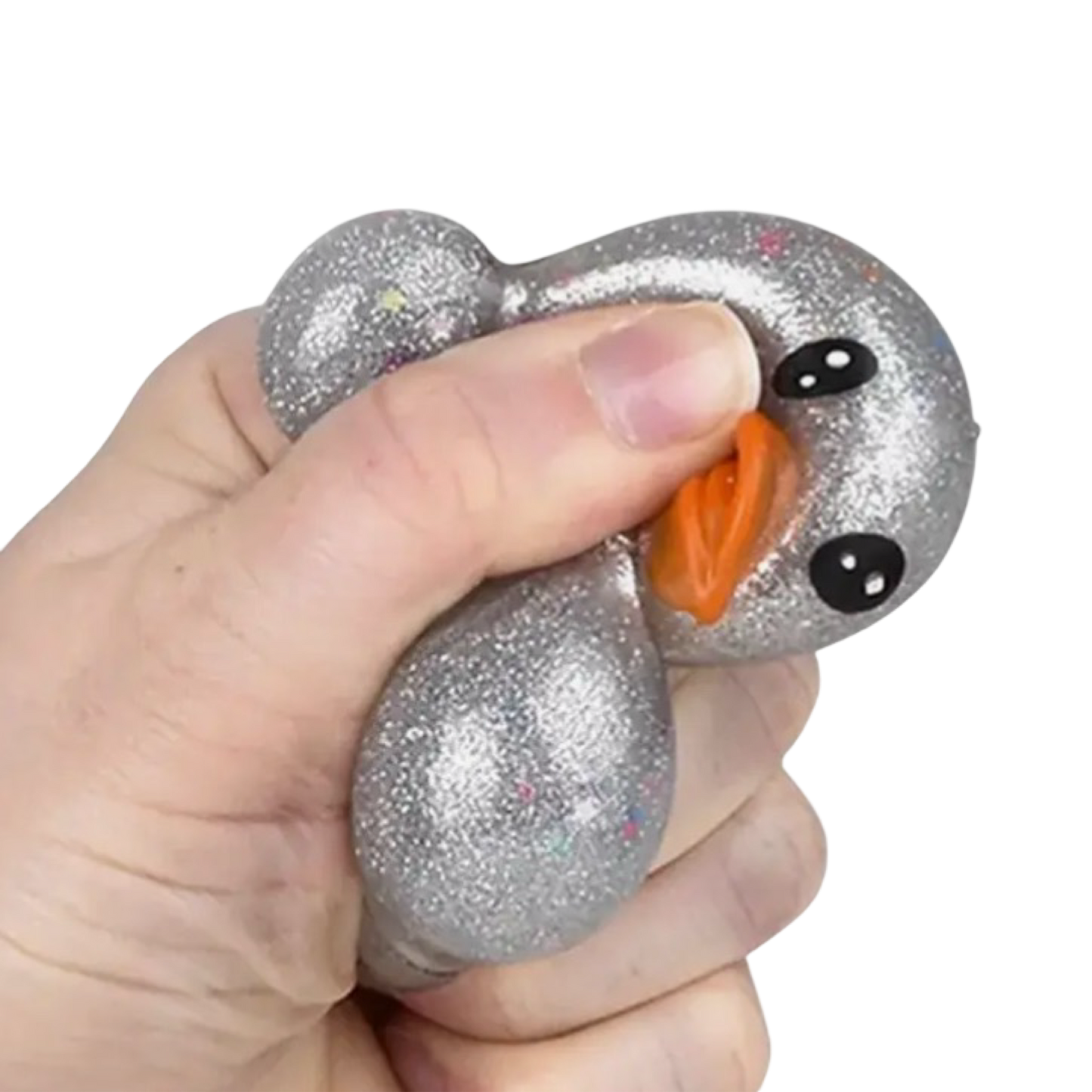 Sticky Squish Glitter Duck