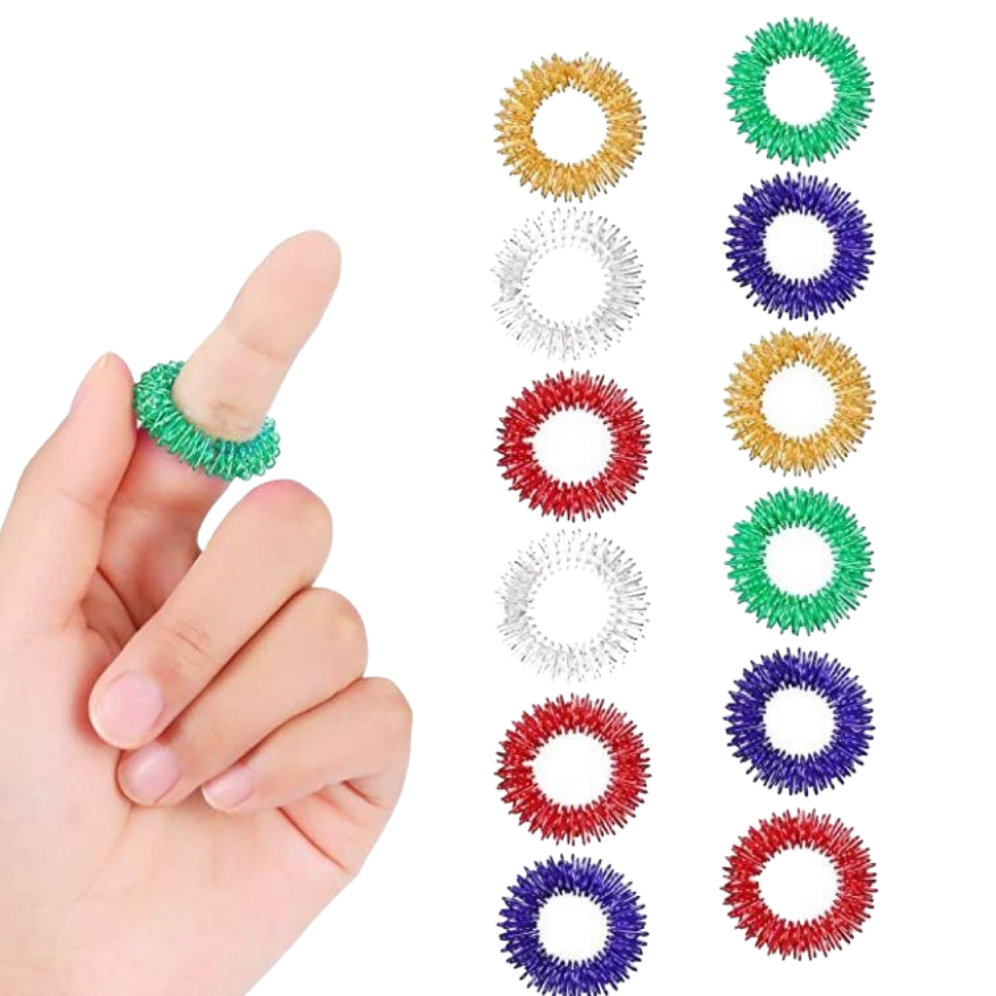 3-Pack Acupressure Rings