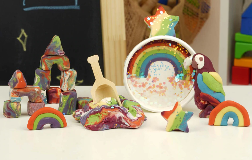Over the Rainbow Natural Play Dough