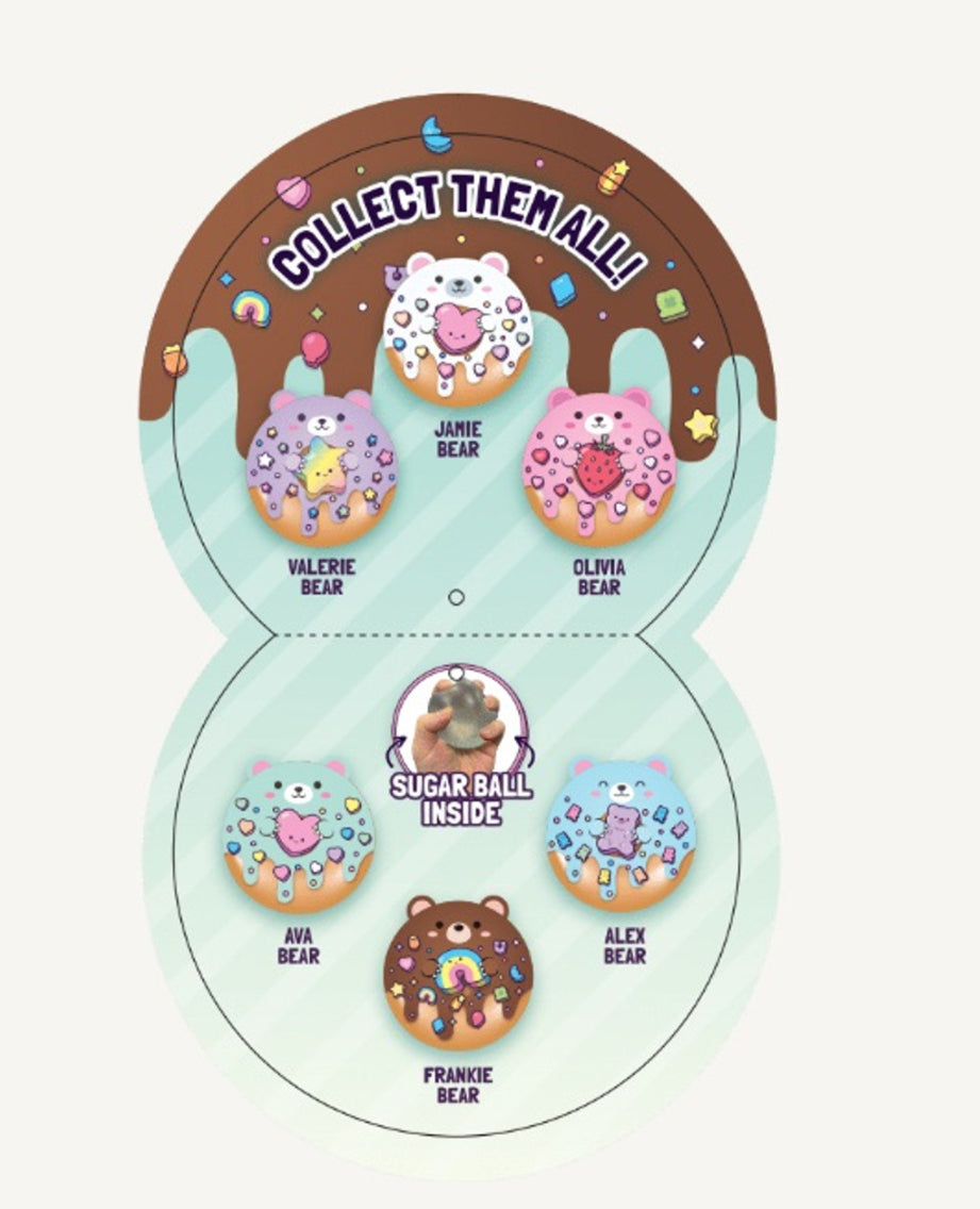 Plush Sugar Squisher Bear Donuts