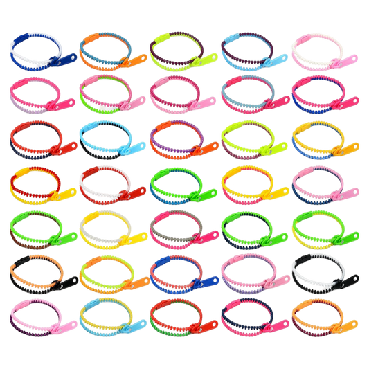 100 Pack Zipper Bracelets