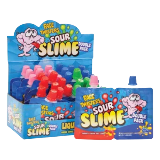 Face Twisters Sour Slime Candy