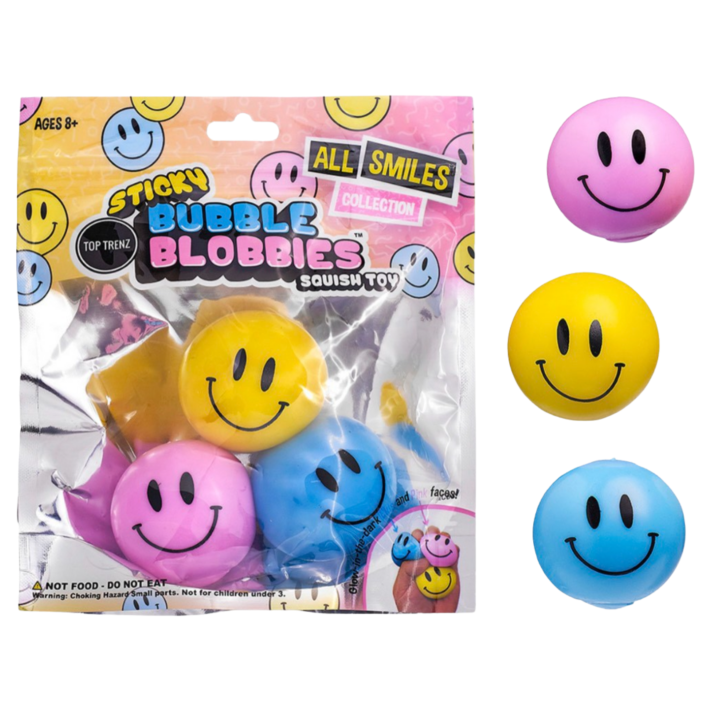 Sticky Bubble Blobbies Happy Faces