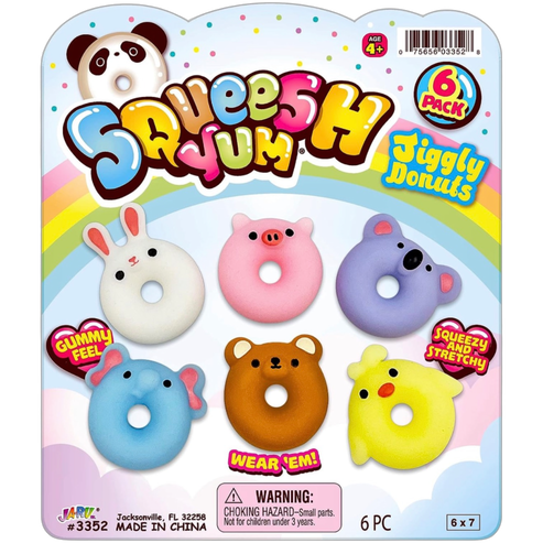 6 Pack Animal Mochi Donuts – Fidget Toys Plus