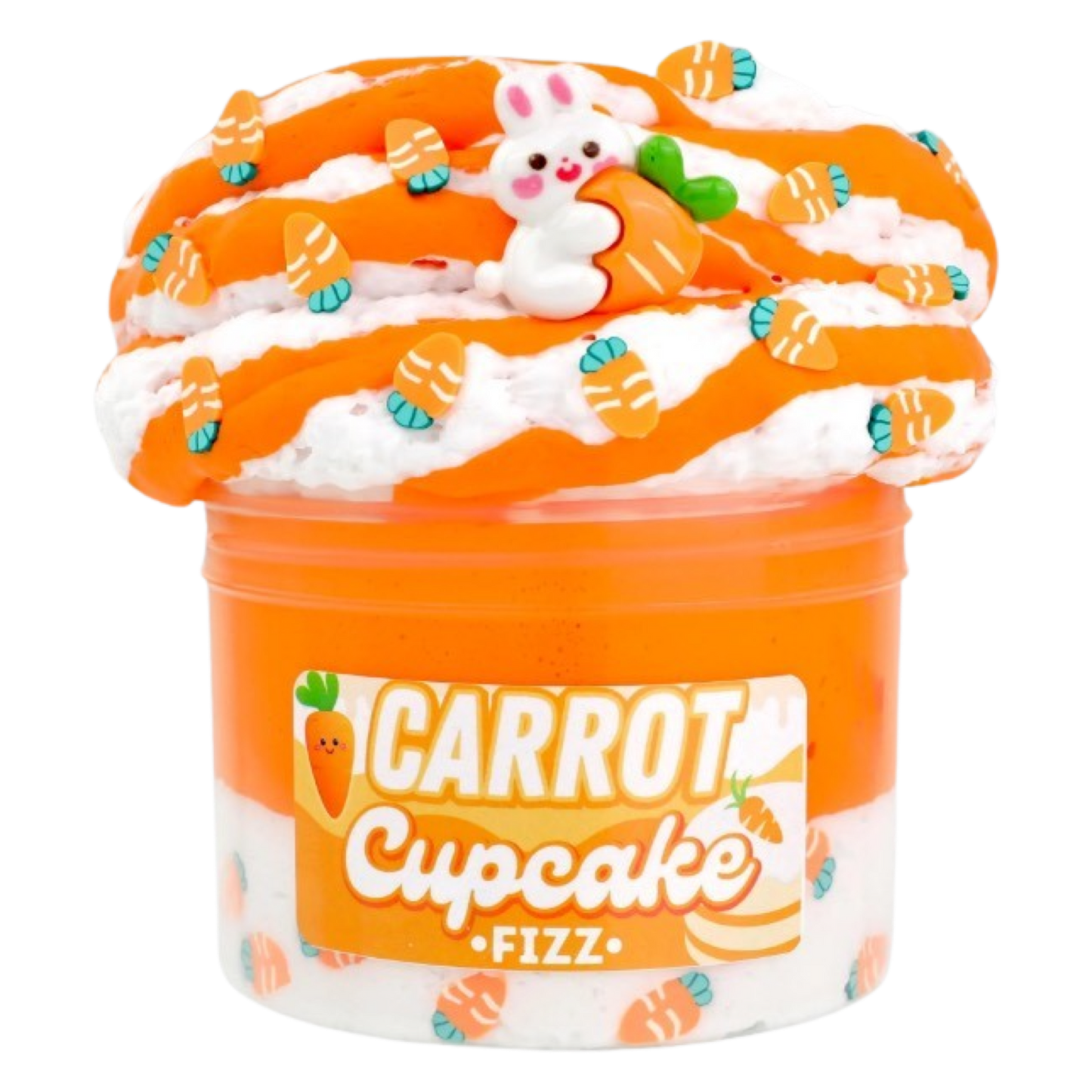 Carrot Cupcake Fizz Slime