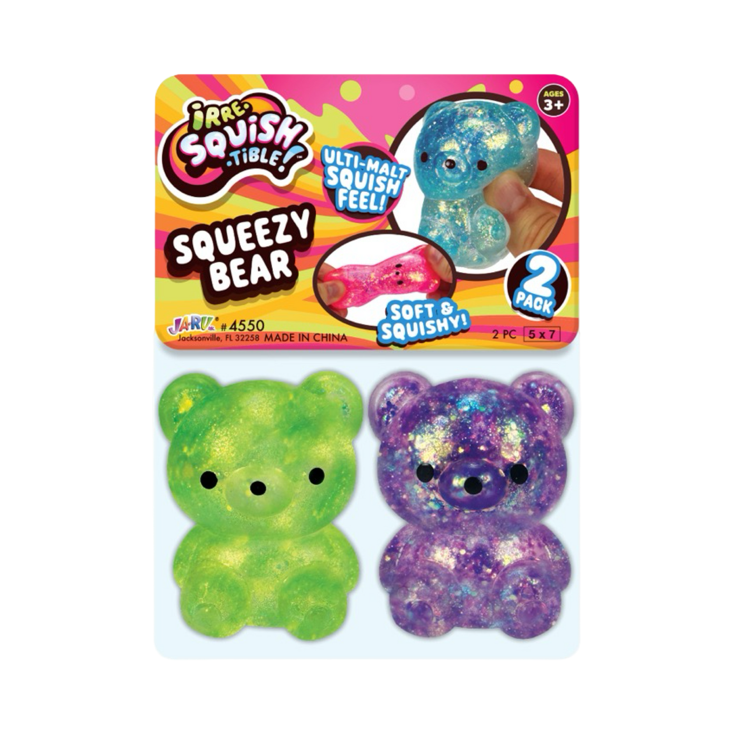 Mini Glitter Sugar Bear 2-Pack