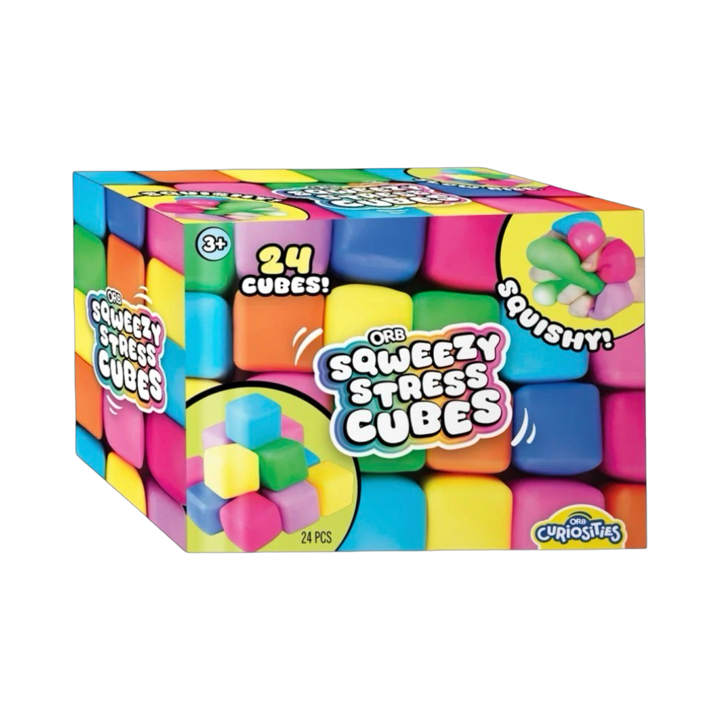 ORB Sqweezy Stress Cubes- 24 Pack