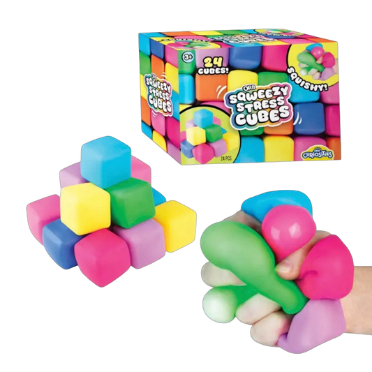 ORB Sqweezy Stress Cubes- 24 Pack