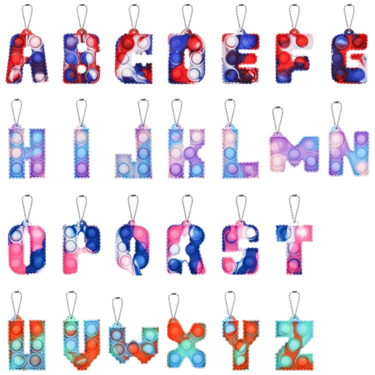 Letter Keychain Popper – Fidget Toys Plus