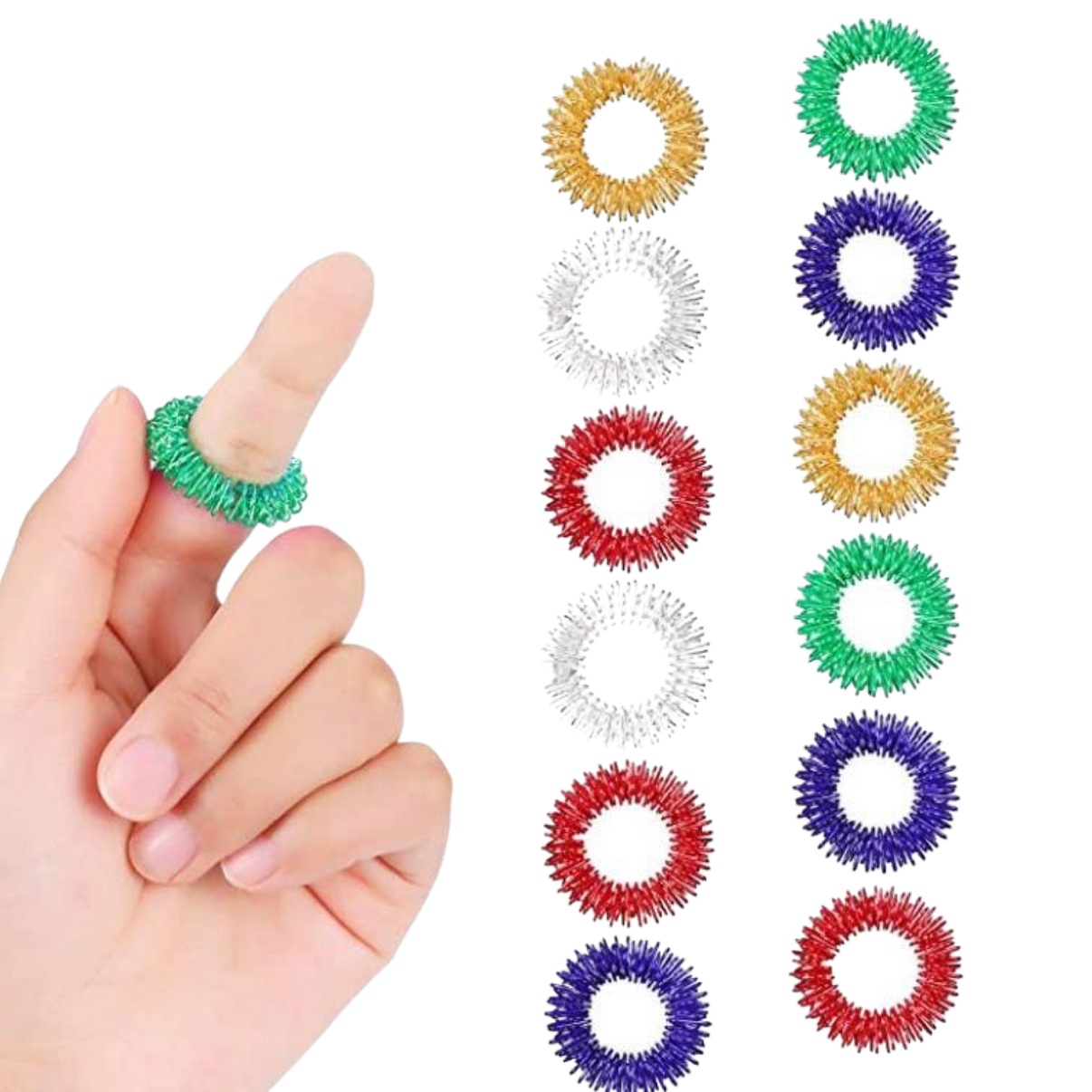 3-Pack Acupressure Rings – Fidget Toys Plus