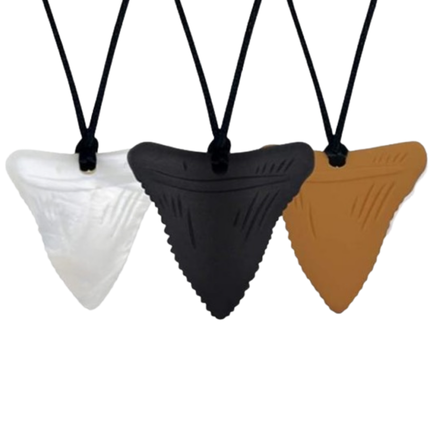 3-Pack Chewable Shark Tooth Necklace