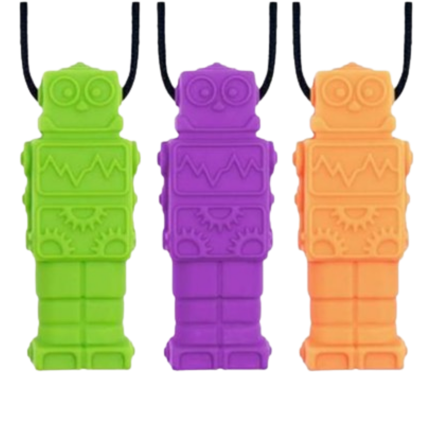 3-Pack Chewable Robot Necklace